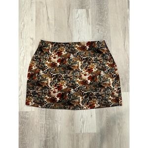 Gorgeous Fall Floral Print Mini Skirt